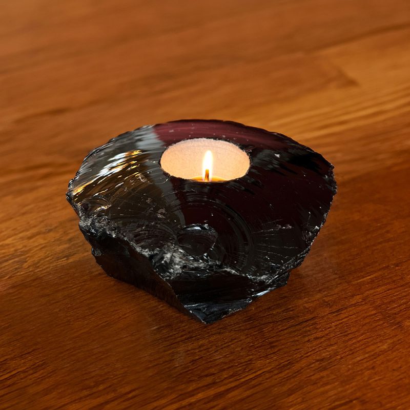 Portavela Obsidiana natural