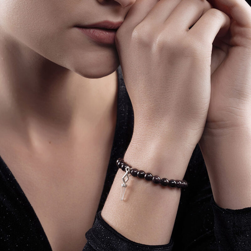 Pulsera Beads Granate Chica