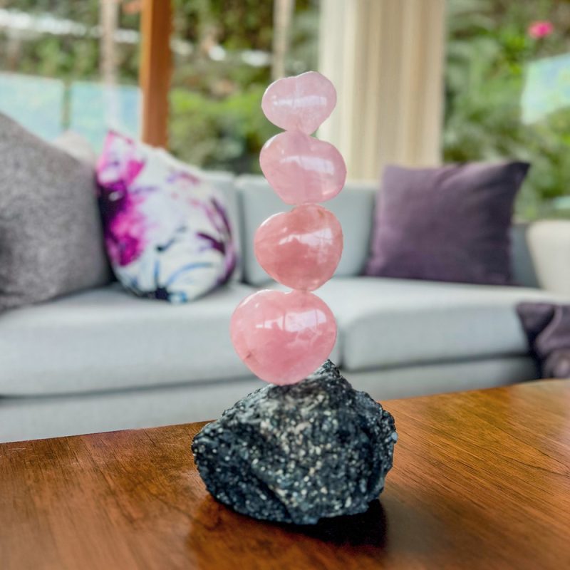 Equilibrio de Amor Cuarzo Rosado con base Turmalina