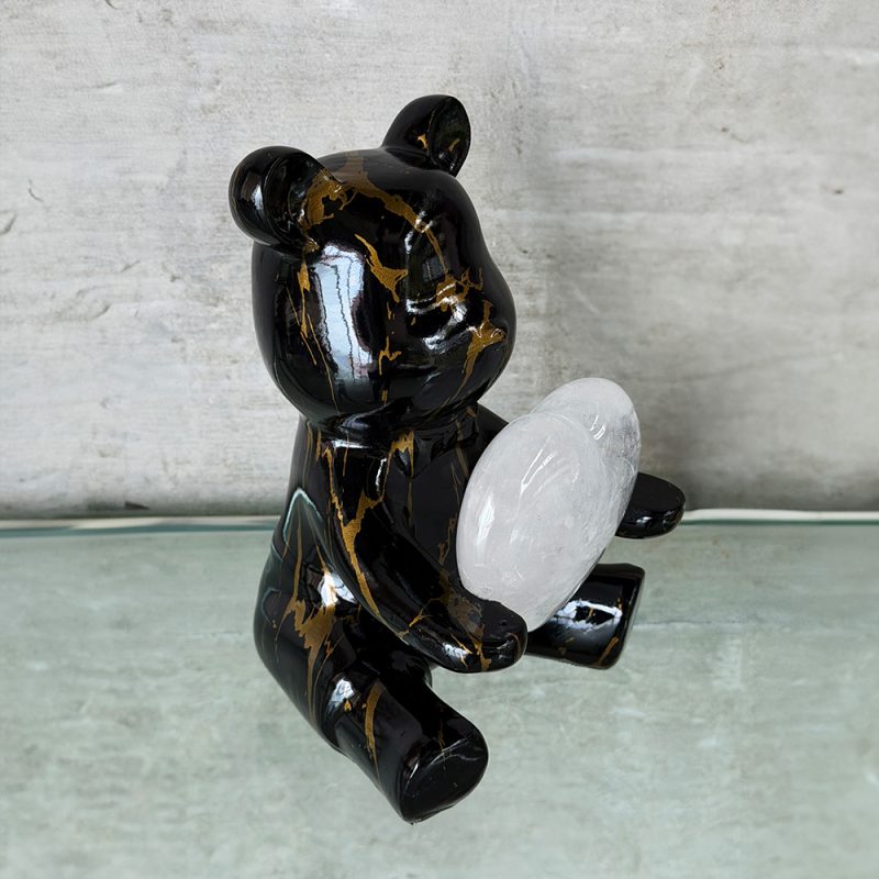 Oso de cerámica y Cuarzo Claro