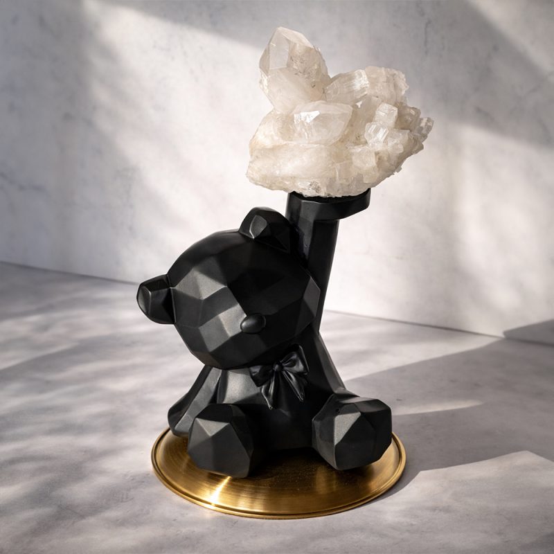 Oso de resina y Cuarzo Claro