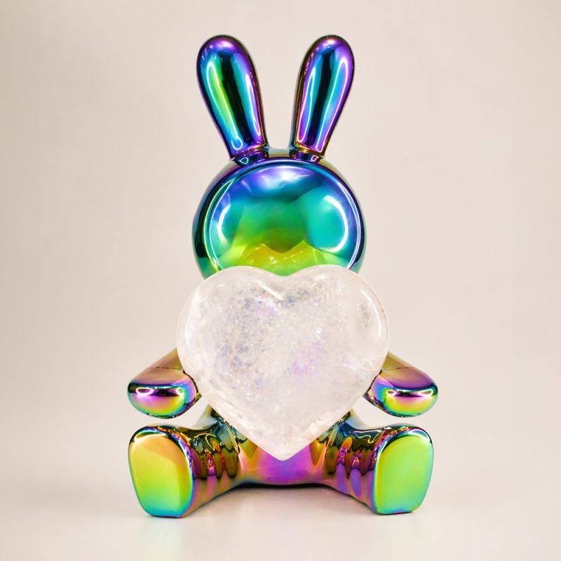 Conejo de cerámica y Cuarzo Claro