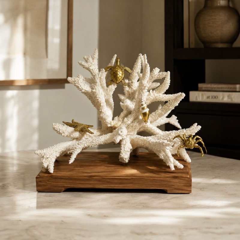 Coral con figuras marinas